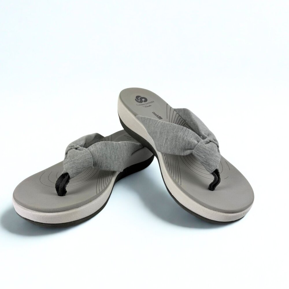Cloudsteppers by Clarks Alda Glison Flip Flop Sandals – Gray – Women’s Size 9